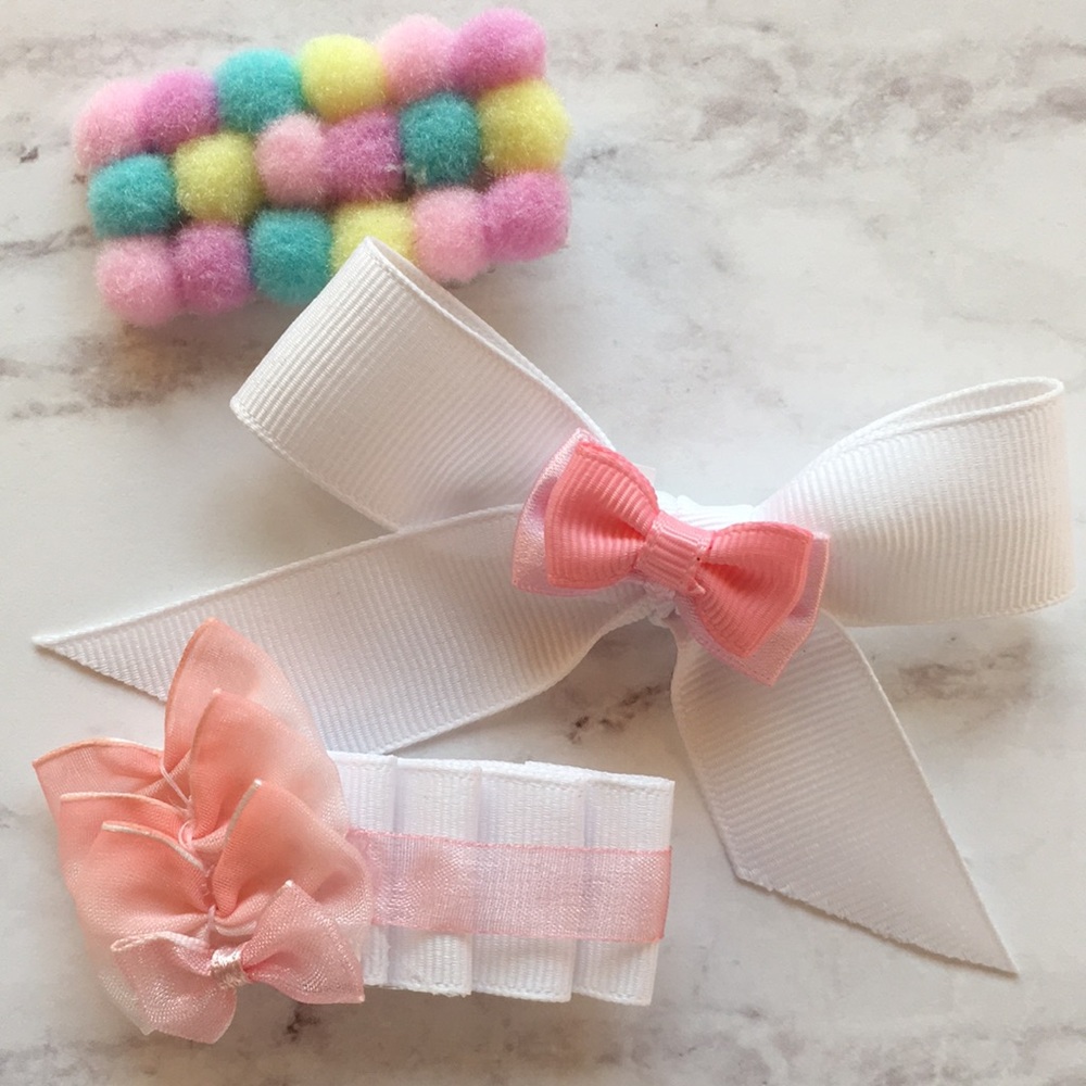New 3 Bow Bundle for Dogs, Girls, babies or Fun Kawaii Girls🎀